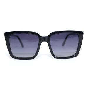 Quay Australia FRONT COVER Square Polarized Sunglasses - Black / Smoke - NWT